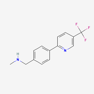molecular formula C14H13F3N2 B1325037 N-Methyl-4-[5-(trifluoromethyl)pyridin-2-yl]benzylamine CAS No. 884507-35-1