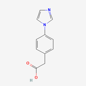 molecular formula C11H10N2O2 B13250381 2-[4-(1H-imidazol-1-yl)phenyl]acetic acid 