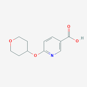 molecular formula C11H13NO4 B1325040 6-(Tetrahydropyran-4-yloxy)nicotinic acid CAS No. 886851-55-4