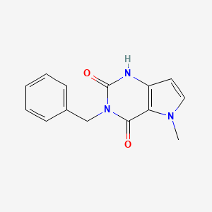 molecular formula C14H13N3O2 B13250434 3-benzyl-5-methyl-1H-pyrrolo[3,2-d]pyrimidine-2,4-dione 