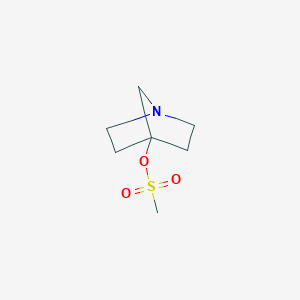molecular formula C7H13NO3S B13250497 1-Azabicyclo[2.2.1]heptan-4-yl methanesulfonate 