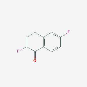molecular formula C10H8F2O B13250648 2,6-Difluoro-1,2,3,4-tetrahydronaphthalen-1-one 