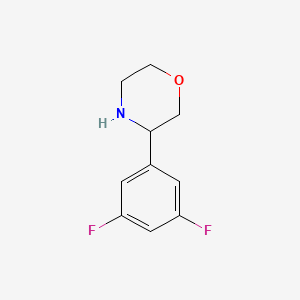 molecular formula C10H11F2NO B13250889 3-(3,5-Difluorophenyl)morpholine 