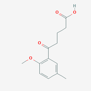 molecular formula C13H16O4 B1325090 5-(2-Methoxy-5-methylphenyl)-5-oxovaleric acid CAS No. 71472-14-5