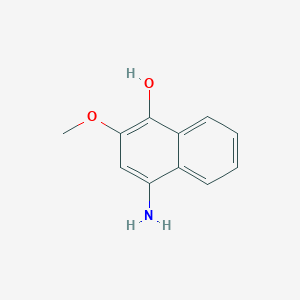 molecular formula C11H11NO2 B13250931 4-Amino-2-methoxynaphthalen-1-ol 