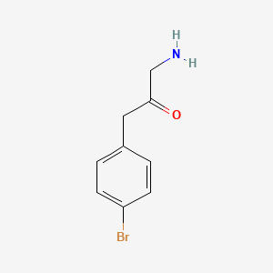 molecular formula C9H10BrNO B13250957 1-Amino-3-(4-bromophenyl)propan-2-one 
