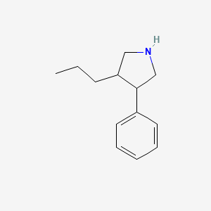 molecular formula C13H19N B13250980 3-Phenyl-4-propylpyrrolidine 