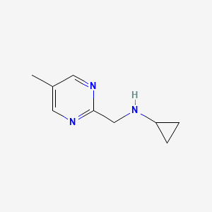 molecular formula C9H13N3 B13251013 N-[(5-methylpyrimidin-2-yl)methyl]cyclopropanamine 