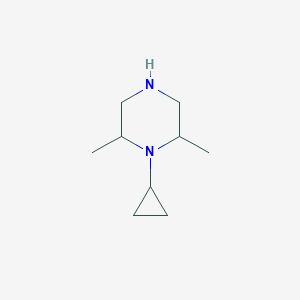 molecular formula C9H18N2 B1325105 1-Cyclopropyl-2,6-dimethylpiperazine CAS No. 1017120-38-5