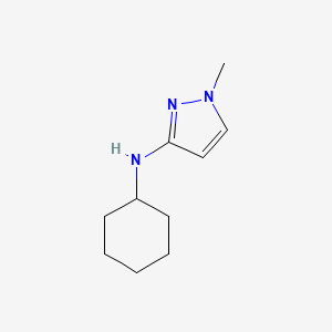 molecular formula C10H17N3 B13251203 N-cyclohexyl-1-methyl-1H-pyrazol-3-amine 