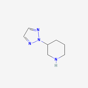 molecular formula C7H12N4 B13251210 3-(2H-1,2,3-Triazol-2-yl)piperidine 