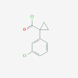 molecular formula C10H8Cl2O B1325122 1-(3-Chlorophenyl)cyclopropane-1-carbonyl chloride CAS No. 501698-47-1