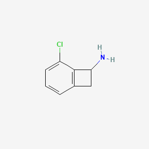 molecular formula C8H8ClN B13251348 6-Chloro-1,2-dihydrocyclobutabenzen-1-amine 