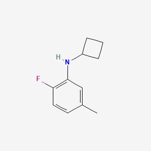 molecular formula C11H14FN B13251371 N-cyclobutyl-2-fluoro-5-methylaniline 