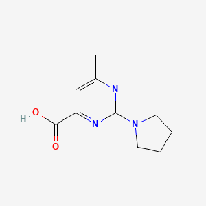 molecular formula C10H13N3O2 B1325143 6-Methyl-2-pyrrolidin-1-yl-pyrimidine-4-carboxylic acid CAS No. 1017422-68-2