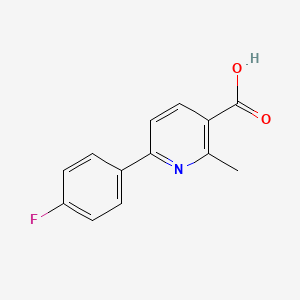 molecular formula C13H10FNO2 B1325144 6-(4-Fluorophenyl)-2-methylpyridine-3-carboxylic acid CAS No. 582325-06-2