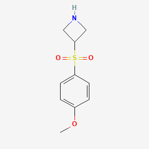 molecular formula C10H13NO3S B13251484 3-(4-Methoxybenzenesulfonyl)azetidine 