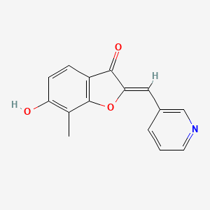 (2Z)-6-hydroxy-7-methyl-2-(pyridin-3-ylmethylene)-1-benzofuran-3(2H)-one