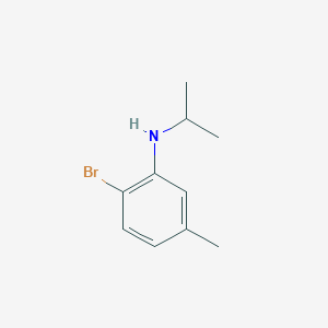 molecular formula C10H14BrN B13251522 2-bromo-5-methyl-N-(propan-2-yl)aniline 