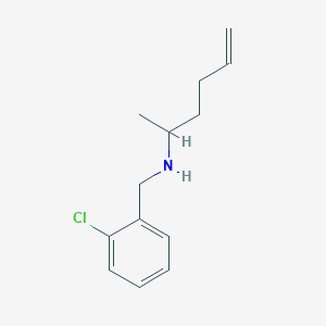 molecular formula C13H18ClN B13251586 [(2-Chlorophenyl)methyl](hex-5-en-2-yl)amine 