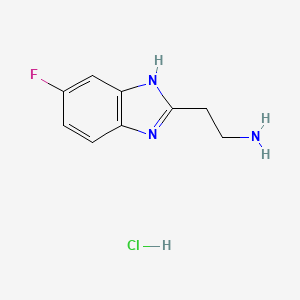 molecular formula C9H11ClFN3 B1325159 2-(5-Fluoro-1H-benzoimidazol-2-yl)-ethylamine hydrochloride CAS No. 1177315-68-2