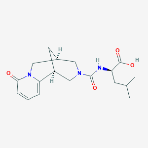 molecular formula C18H25N3O4 B1325161 N-{[(1S,5S)-8-Oxo-1,5,6,8-tetrahydro-2H-1,5-methano-pyrido[1,2-a][1,5]diazocin-3(4H)-yl]carbonyl}-D-leucine 
