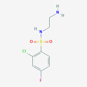 molecular formula C8H10ClFN2O2S B13251623 N-(2-Aminoethyl)-2-chloro-4-fluorobenzene-1-sulfonamide 