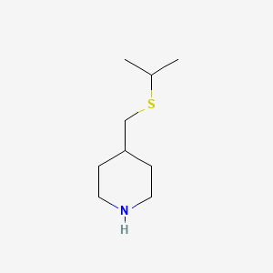 molecular formula C9H19NS B13251633 4-[(Propan-2-ylsulfanyl)methyl]piperidine 