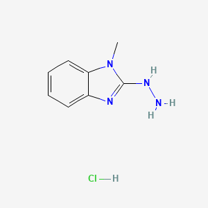 molecular formula C8H11ClN4 B1325165 2-hydrazino-1-methyl-1H-benzimidazole hydrochloride CAS No. 114804-55-6