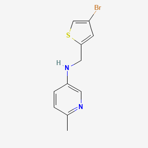 molecular formula C11H11BrN2S B13251659 N-[(4-Bromothiophen-2-yl)methyl]-6-methylpyridin-3-amine 