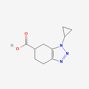 molecular formula C10H13N3O2 B13251882 1-Cyclopropyl-4,5,6,7-tetrahydro-1H-1,2,3-benzotriazole-6-carboxylic acid 