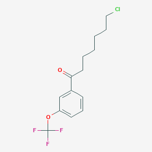 7-Chloro-1-oxo-1-(3-trifluoromethoxyphenyl)heptane