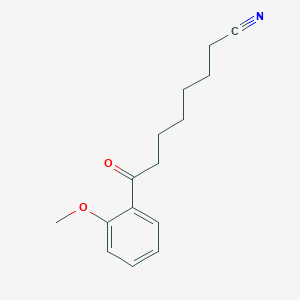 molecular formula C15H19NO2 B1325193 8-(2-Methoxyphenyl)-8-oxooctanenitrile CAS No. 898786-56-6