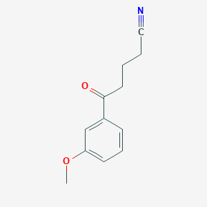 molecular formula C12H13NO2 B1325194 5-(3-Methoxyphenyl)-5-oxovaleronitrile CAS No. 898786-58-8