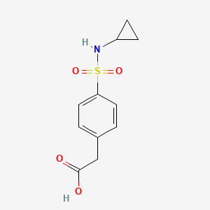 molecular formula C11H13NO4S B13251943 (4-Cyclopropylsulfamoyl-phenyl)-acetic acid 