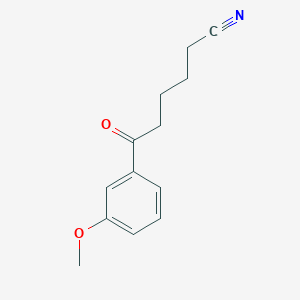 molecular formula C13H15NO2 B1325195 6-(3-Methoxyphenyl)-6-oxohexanenitrile CAS No. 898786-60-2