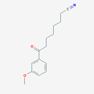 molecular formula C15H19NO2 B1325197 8-(3-Methoxyphenyl)-8-oxooctanenitrile CAS No. 898786-64-6