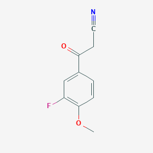 molecular formula C10H8FNO2 B1325202 3-Fluoro-4-methoxybenzoylacetonitrile CAS No. 898786-96-4