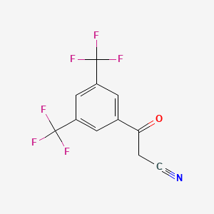 molecular formula C11H5F6NO B1325204 3,5-Bis(Trifluoromethyl)Benzoylacetonitrile CAS No. 267880-81-9