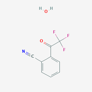 molecular formula C9H4F3NO B1325207 2'-Cyano-2,2,2-trifluoroacetophenone Hydrate CAS No. 898787-09-2