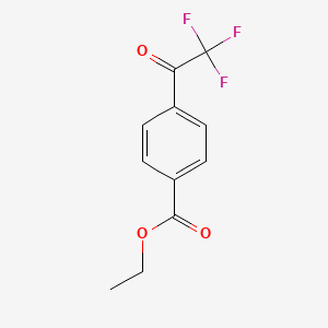 molecular formula C11H9F3O3 B1325208 Ethyl 4-(2,2,2-trifluoroacetyl)benzoate CAS No. 898787-14-9