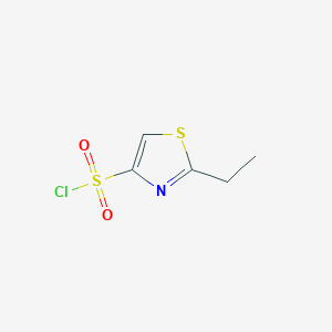molecular formula C5H6ClNO2S2 B13252080 2-Ethyl-1,3-thiazole-4-sulfonyl chloride 