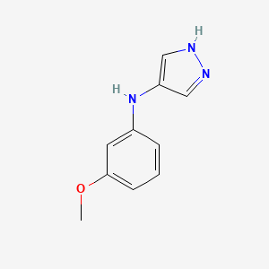 molecular formula C10H11N3O B13252099 N-(3-Methoxyphenyl)-1H-pyrazol-4-amine 
