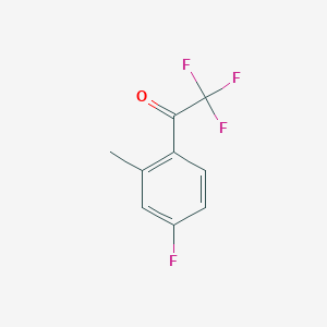 molecular formula C9H6F4O B1325211 2'-Methyl-2,2,2,4'-tetrafluoroacetophenone CAS No. 886370-02-1
