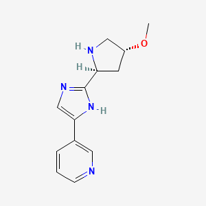 molecular formula C13H16N4O B13252169 3-{2-[(2S,4R)-4-methoxypyrrolidin-2-yl]-1H-imidazol-4-yl}pyridine 