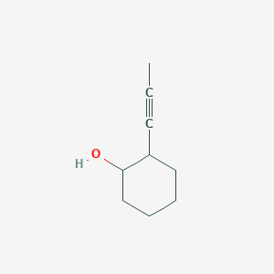 molecular formula C9H14O B13252189 2-(Prop-1-yn-1-yl)cyclohexan-1-ol 