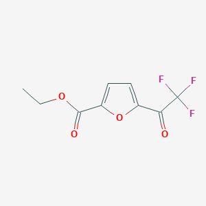 molecular formula C9H7F3O4 B1325220 Ethyl 5-trifluoroacetyl-2-furanoate CAS No. 898787-41-2