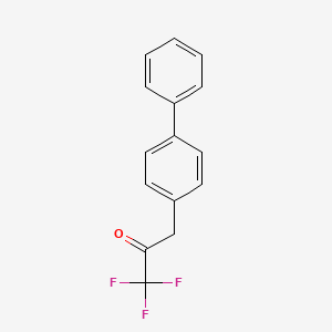 molecular formula C15H11F3O B1325221 3-(4-Biphenyl)-1,1,1-trifluoro-2-propanone CAS No. 898787-43-4