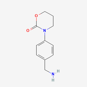 molecular formula C11H14N2O2 B13252232 3-[4-(Aminomethyl)phenyl]-1,3-oxazinan-2-one 