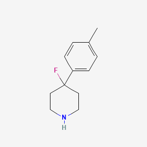 molecular formula C12H16FN B13252253 4-Fluoro-4-(4-methylphenyl)piperidine 